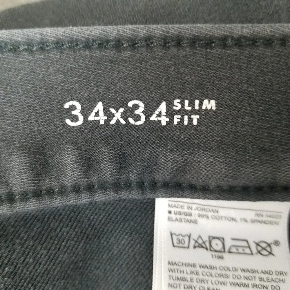 Banana Republic Pants Mens 34x34 Gray Traveler Slim Fit Denim Cotton Stretch